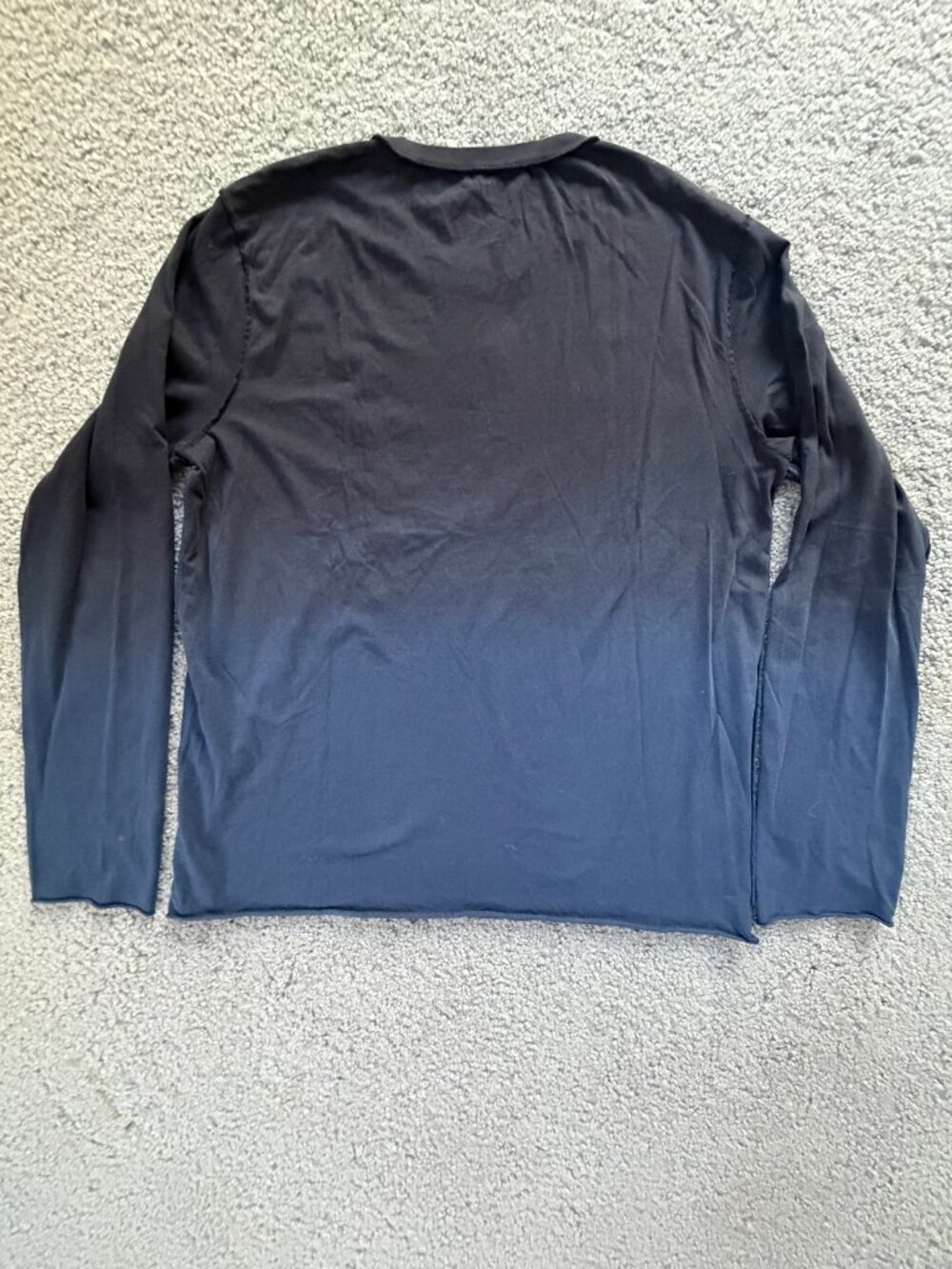 VTG 2008 Express Men Grunge Y2K Ombre Graphic Long Sleeve Shirt Raw Hem Gothic L - Picture 7 of 10